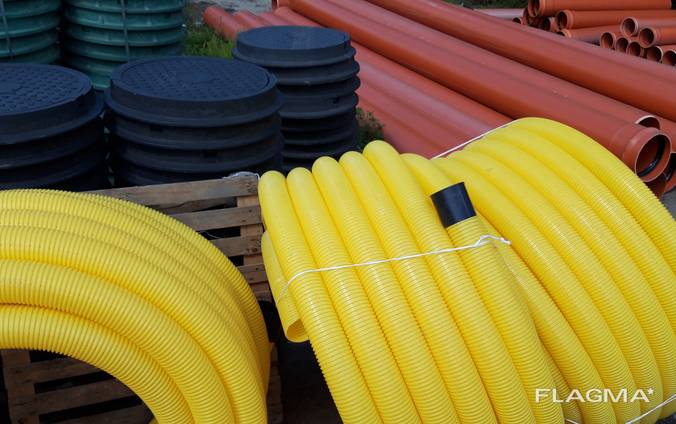 Труба дренажная гофрированная 100, 160, 200, 315, 400, 500