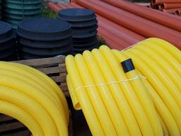 Труба дренажная гофрированная 100, 160, 200, 315, 400, 500