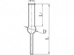 Трубка хлоркальциевая ТХ-U 155мм