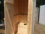 Туалет для дачи, душевая кабина деревянная