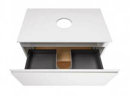 Тумба підвісна Qtap Robin 800х480х470 White/Whitish oak зі стільницею QT1379TPН8001WWO