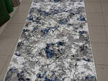 Турецкая ковровая дорожка на резине(латексе) )Panda Luх серо-синяя ,0.8; 1; 1.5; м