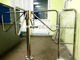 Турникет роторный вертушка с электро остановкой и кнопкой уп - фото 1