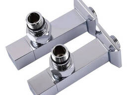 Угловой кран удлиненный Solomon CUBE Chrom 1/2х1/2, 2шт.