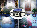 Уличный Тройной Светильник LED Фонарь на Солнечной Батарее с Датчиком Движения. ..