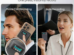 Умный цифровой диктофон с ИИ Newyes A3 AI Voice Recorder 64GB (Транскрипция 188 языков...