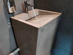 Умывальник щелевой самостоячий бетонный независимый тумба напольный к стене из бетона