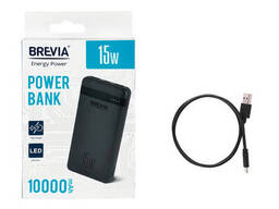 Универсальная мобильная батарея Brevia 10000mAh 15W Li-Pol
