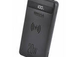 Универсальная мобильная батарея Brevia 10000mAh 20W Wireless Qi10W Li-Pol, LCD - фото 2