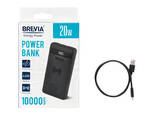 Универсальная мобильная батарея Brevia 10000mAh 20W Wireless Qi10W Li-Pol, LCD - фото 2
