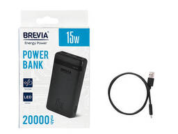 Универсальная мобильная батарея Brevia 20000mAh 15W Li-Pol