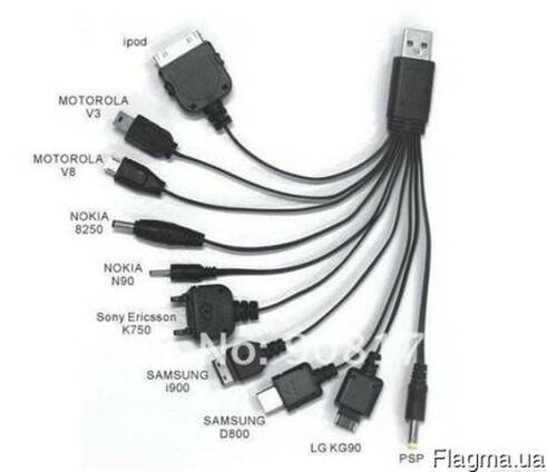 Универсальное USB зарядное устройство для телефона 10 в 1