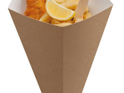 Упаковка для картошки фри с соусницей