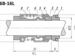 Уплотнения насоса Grundfos R-706B 16, SIC/SIC, Viton, 304