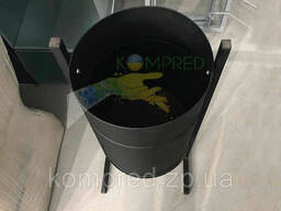 Урна бюджетная уличная без пепельницы оцинкованная 20 л черный каркас/ черное ведро. ..