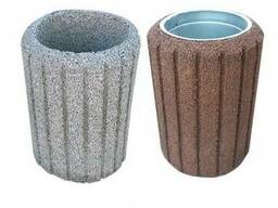 Урна тротуарна бетона (серая) (красная)