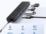 USB хаб расширитель с входом USB-A HUB Ugreen Ultra Slim CM219 4-in-1 (USB-A to USB. .. - фото 1