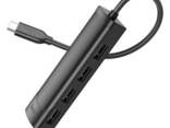 USB хаб расширитель с входом USB-C HUB адаптер Easy safety 4-in-1 Adapter (Type-C to. .. - фото 1