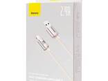 USB кабель с разъемом Lightning для iPhone Baseus Crystal Shine Series (2.4A, 1.2m). Pink - фото 2