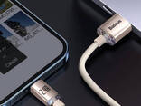USB кабель с разъемом Lightning для iPhone Baseus Crystal Shine Series (2.4A, 1.2m). Pink - фото 3