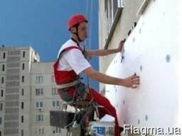 Утепление стен пенопластом.