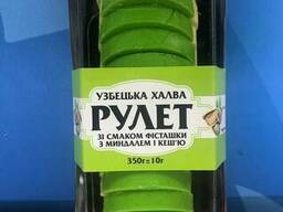 Узбекская халва Рулет со вкусом фисташки с миндалем и кешью