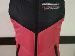 Жилет утепленный, черно-расный