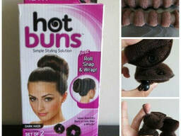 Валики для красивой прически "Hot buns" крепления на кнопкой