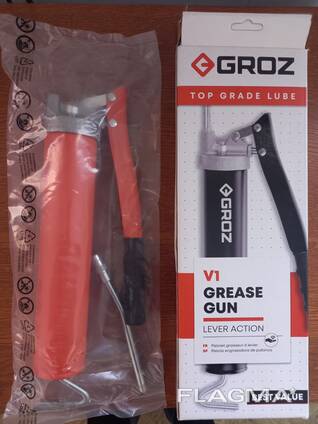 Важільний плунжерний шприц для мастила зі сталевою трубкою Groz V1 (42901)