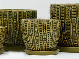 Вазон для цветов олива