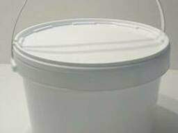 Белые пластиковые ведра для продуктов с крышкой (V= 15,7л. ), 15 шт/пач