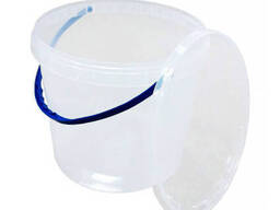 Ведро пластиковое пищевое с ручкой, прозрачная 10 л. (285х232 мм)