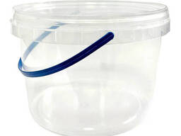 Ведро пластиковое пищевое с ручкой, прозрачное 3 л. (221х112 мм)