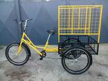 Велосипед трёхколёсный взрослый грузовой "Цветочный"
