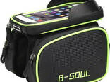 Велосипедная сумка B-Soul с отделением для телефона на раму Green