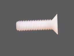 Винт пластиковый M3x20 потайная головка, белый