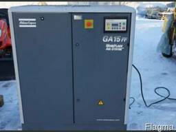 Винтовой компрессор БУ Atlas Copco GA15FF с осушителем