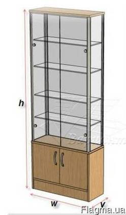 ВК-700 Витрина стеклянная с замком ДСП 22 мм
