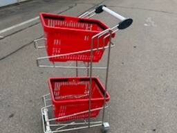 Візки для купівельних кошиків 22, 25, 28л х2