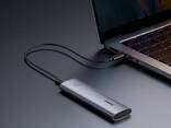 Внешний карман для SSD M.2 Baseus FlyJoy Series (NVMe, USB 3.2, 10 Gbps, Metal). Gray - фото 1