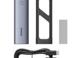 Внешний карман для SSD M.2 Baseus FlyJoy Series (NVMe, USB 3.2, 10 Gbps, Metal). Gray - фото 3