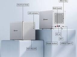 Внешний корпус, контейнер или запчасть для жесткого диска Yottamaster 2 4 5 Bay Hard. ..