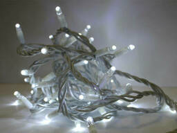Внешняя LED гирлянда Нить "String" 20 метров Белый, 200 Ламп белый провод каучук пвх
