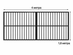 Ворота розпашні металеві 4,0х1,8 м, арт. А-101