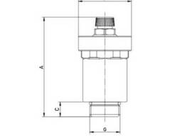 Воздухоотводчик автоматический Roho R1301-050N - 1/2" Н (никель) (RO0138)