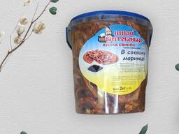 Вуха свинячі копченні в мариновці соєвий соус 1 кг