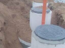 Выгребная яма под ключ, Переливной, Септик, сДренажем, Канализац