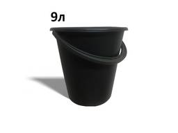Ведро 9 литров пластиковое черное