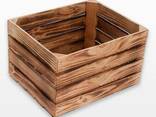 Ящик деревянный обожженный 50х40х30см - фото 3