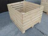 Wooden box, wooden container for fruit storage. - фото 4